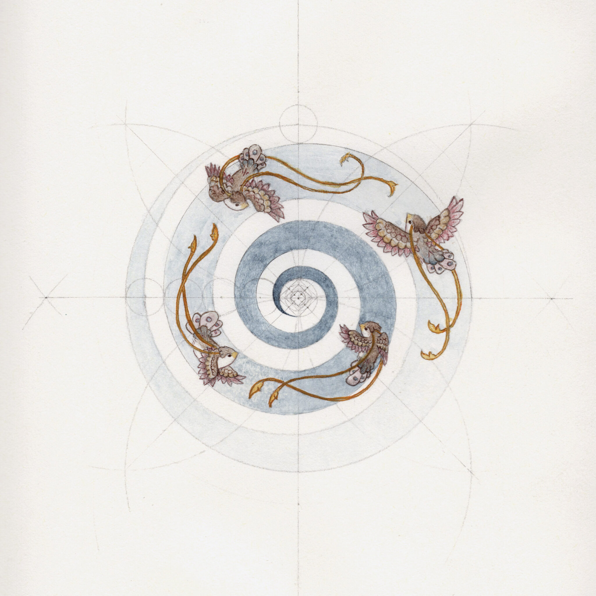 Celestial Spiral of Birds